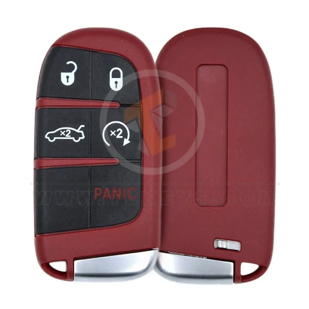 Srt smart remote key shell 5 buttons red color aftermarket