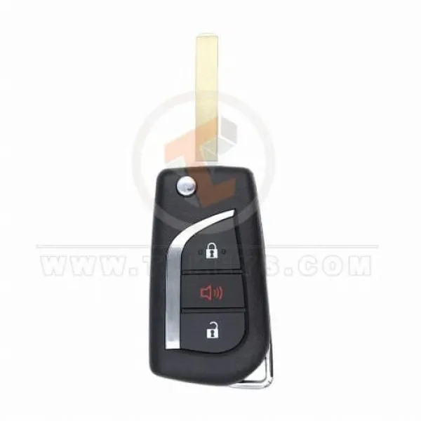 Toyota Corolla 2016 2020 Flip Key Remote Shell 3 Buttons ( Alarm )