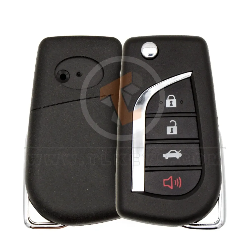 Toyota 2000 2010 flip remote key shell 4 button toy43 Toyota 2000 2010 flip remote key shell 4 button toy43