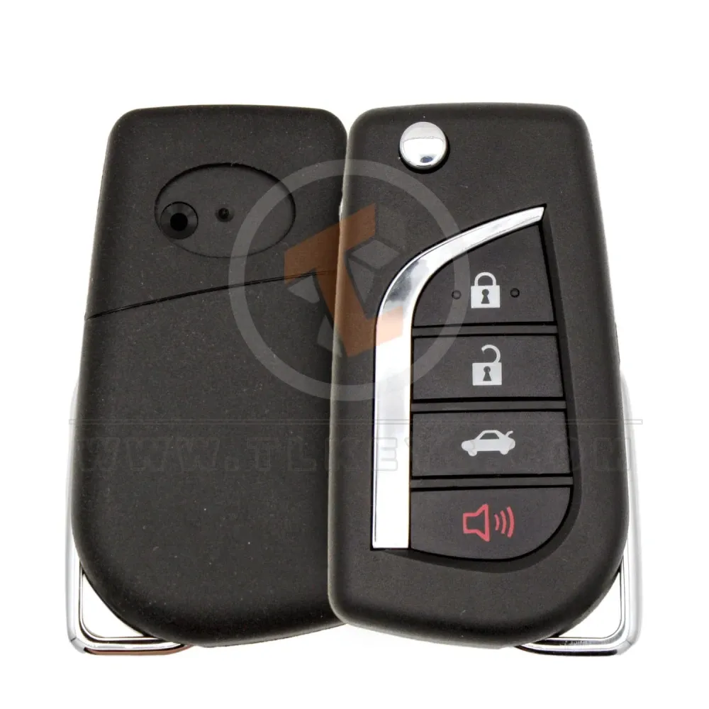 Toyota 2010 2019 flip remote key shell 4 buttons va2 blade Toyota 2010 2019 flip remote key shell 4 buttons va2 blade