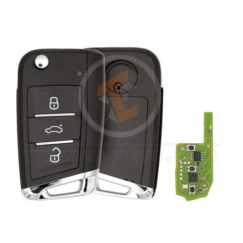 Volkswagen flip remote key shell 3 buttons aftermarket brand