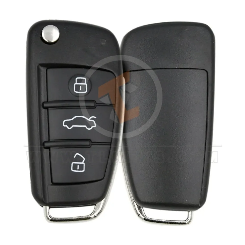 Audi 2004 2009 flip key remote shell 3 buttons aftermarket main