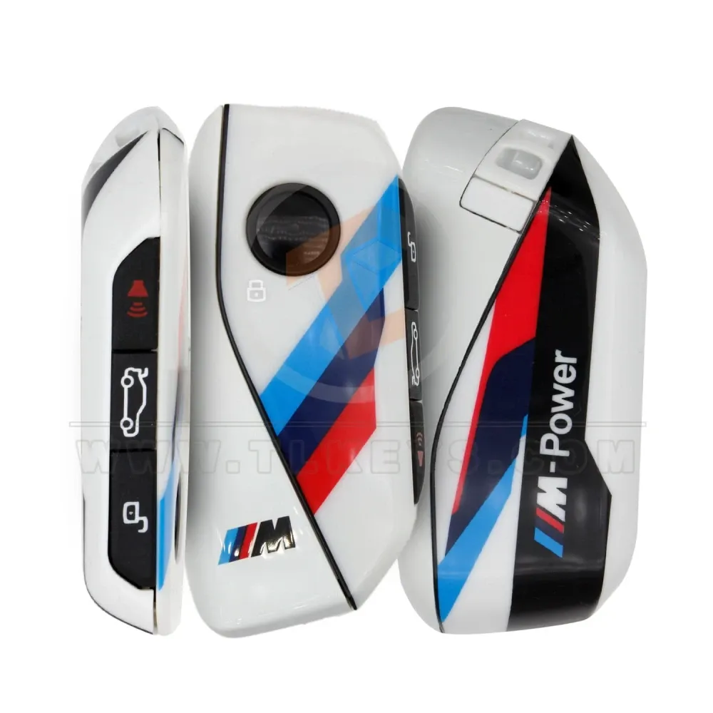 Bmw x1 m power smart key shell modified 4 buttons white Bmw x1 m power smart key shell modified 4 buttons white