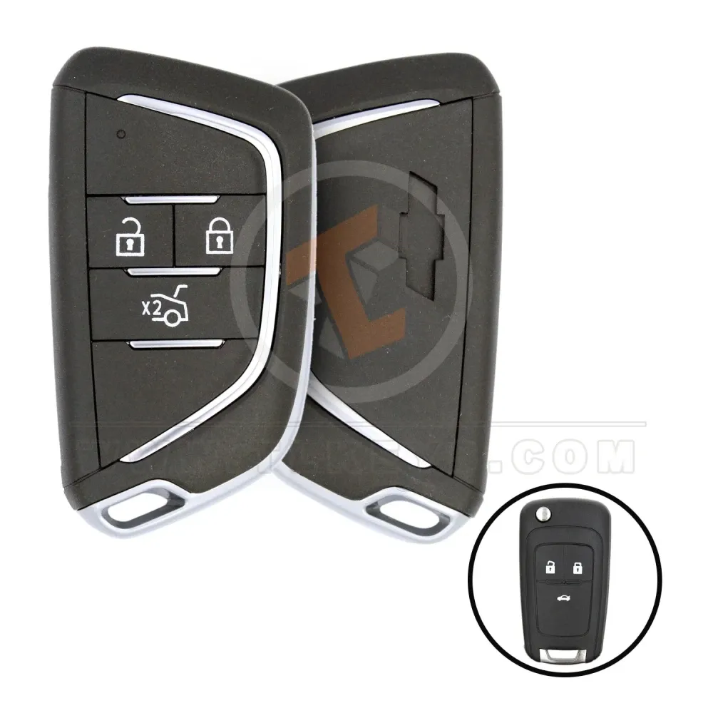 Chevrolet modified flip remote key shell 3 buttons aftermarket main