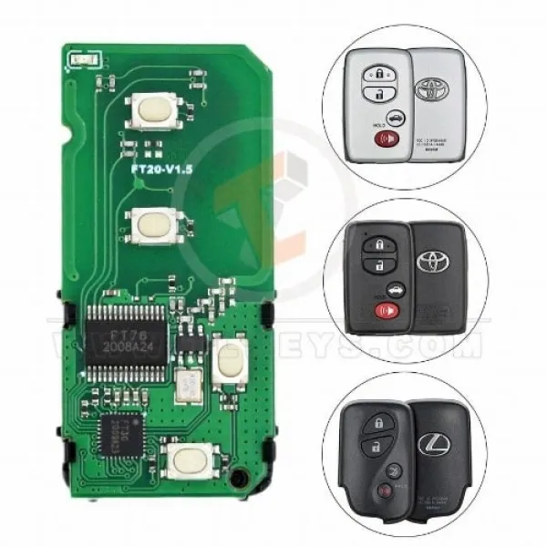 Lonsdor Toyota Lexus 2009 2013 Smart Board 4 Buttons 314 MHz PCB 3370B Transponder Chip TMS37126