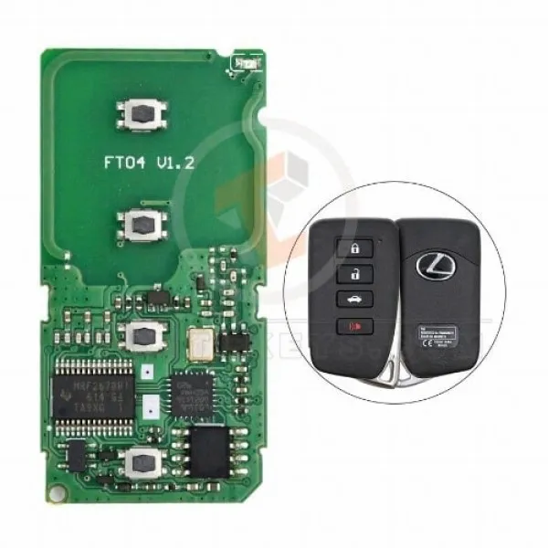 Lonsdor Toyota Lexus ES GS 2014 2018 Smart Key Board 4 Buttons 433MHz Transponder Chip ID 8A