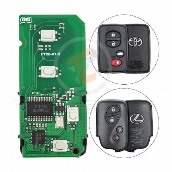 Lonsdor Toyota Lexus 2010 2012 Smart Board 4 Buttons 433 MHz Transponder Chip ID 4D