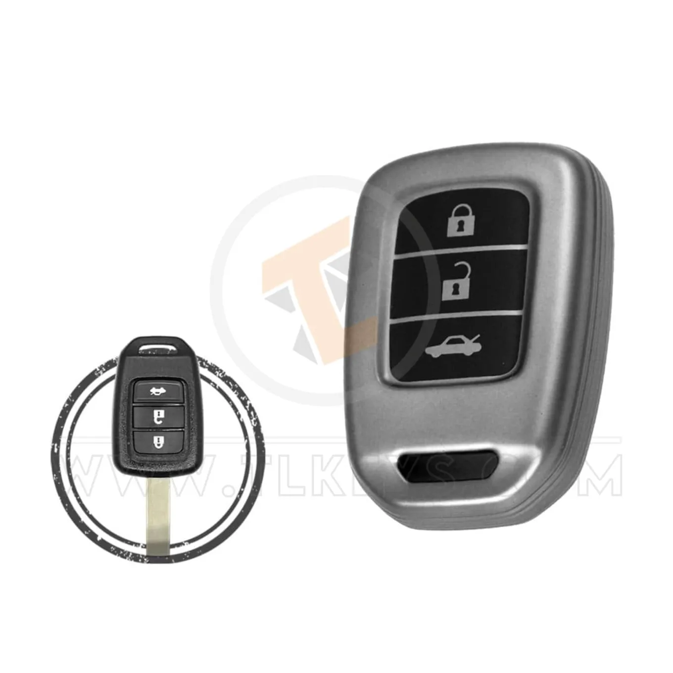 Etui clés en TPU pour clé télécommande Honda 3 boutons 3