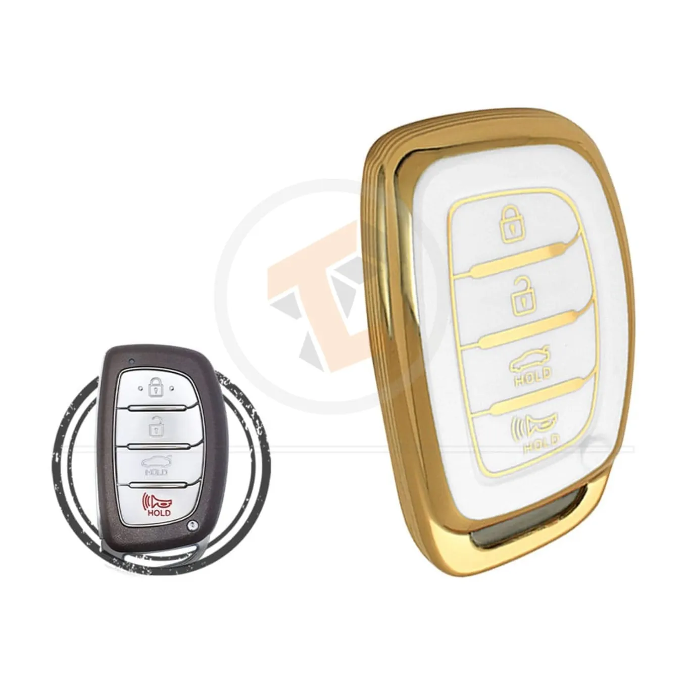 TPU Key Cover Case For Hyundai Elantra Sonata Smar Buttons 4