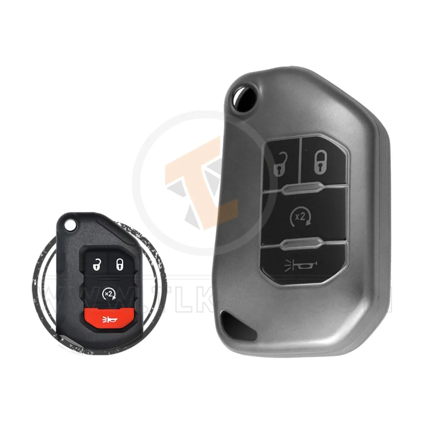 Étui de couverture de porte clés en TPU pour le marché secondaire de statut de gladiateur de Jeep Wrangler