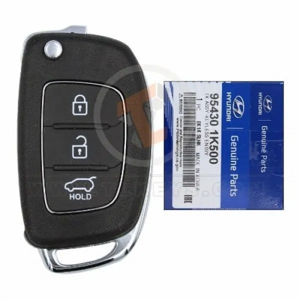 Genuine Hyundai Santa Fe IX20 Flip Key Remote 2014 P/N: 95430 1K500 Transponder Chip DST80