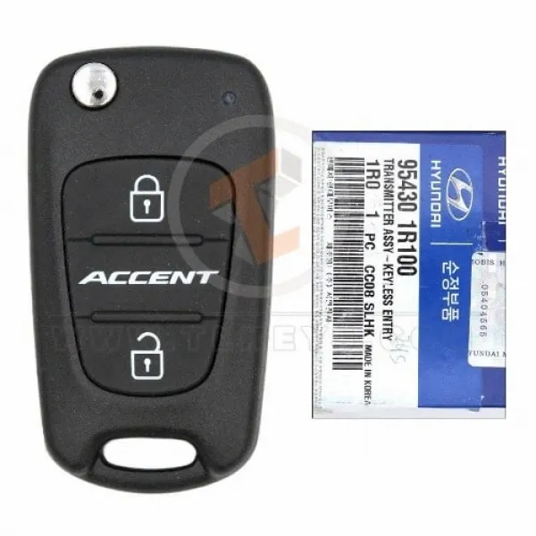 Genuine Hyundai Accent Flip Key Remote 2010 2013 P/N: 95430 1R100 Transponder Chip PCF7936