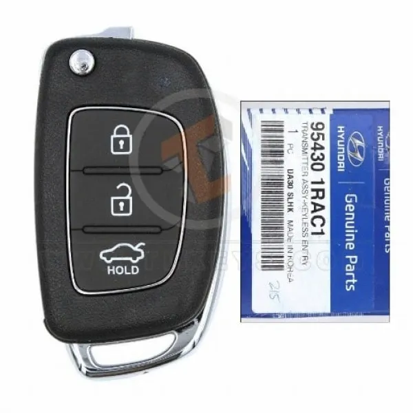 Genuine Hyundai Accent Flip Key Remote 2017 2018 P/N: 95430 1RAC1 Transponder Chip DST80