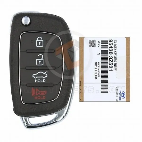 Genuine Hyundai Azera I40 Flip Key Remote 2013 P/N: 95430 3Z521 Panic Button Yes Genuine Hyundai Azera I40 Flip Key Remote 2013 P/N: 95430 3Z521 Panic Button Yes