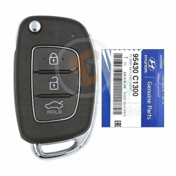 Genuine Hyundai Sonata Flip Key Remote 2017 2019 P/N: 95430 C1300 Transponder Chip DST80