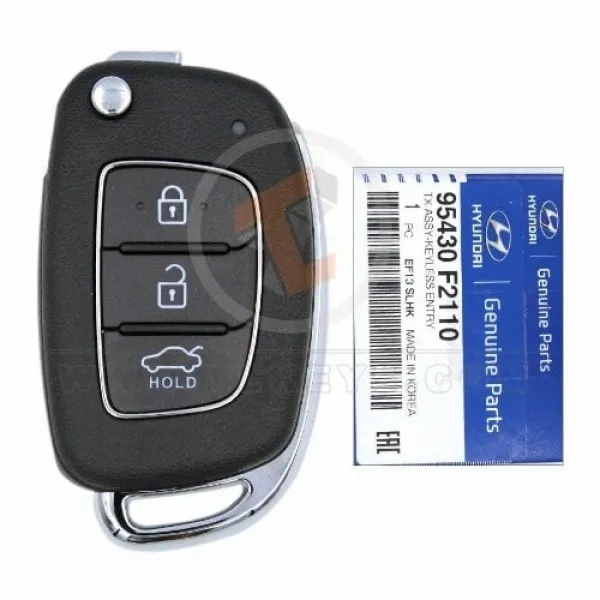 Genuine Hyundai Elantra Flip Key Remote 2016 2018 P/N: 95430 F2110 Transponder Chip DST80