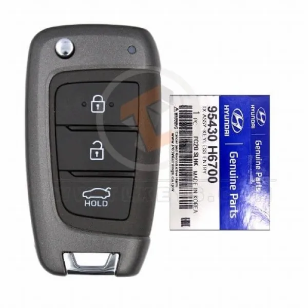 Véritable télécommande à clé rabattable Hyundai Accent 2020 2022 P/N : 95430 H6700 Puce de transpondeur DST80