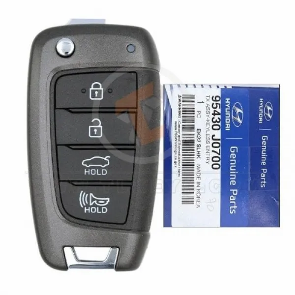 Genuine Hyundai Accent Flip Key Remote 2018 2021 P/N: 95430 J0700 Panic Button Yes