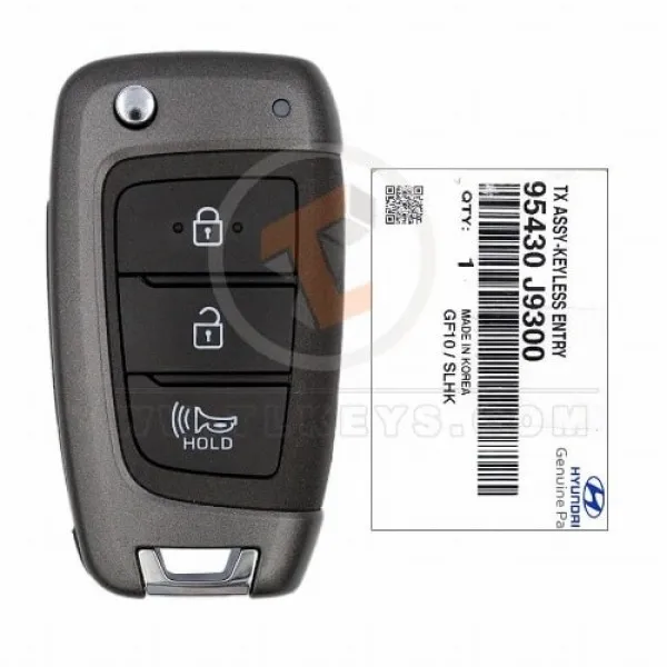 Véritable télécommande à clé rabattable Hyundai Kona P/N : 95430 J9300 Bouton panique 433 MHz Oui Véritable télécommande à clé rabattable Hyundai Kona P/N : 95430 J9300 Bouton panique 433 MHz Oui