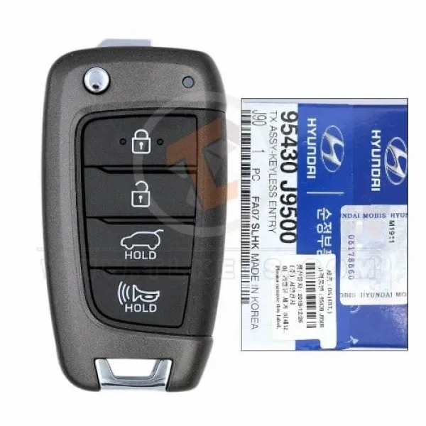 Genuine Hyundai Kona Flip Key Remote 2018 2021 P/N: 95430 J9500 Panic Button Yes