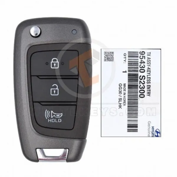 Genuine Hyundai Santa Fe Flip Key Remote 2020 2022 P/N: 95430 S2300 Panic Button Yes