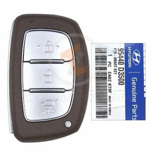 Genuine Hyundai Tucson Smart Proximity P/N: 95440 D3500 433MHz Buttons 3