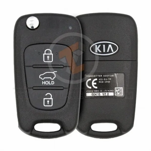 Genuine Kia Rio Flip Key Remote 2011 2017 P/N: 95430 1W051 433MHz Transponder Chip ID 4D Genuine Kia Rio Flip Key Remote 2011 2017 P/N: 95430 1W051 433MHz Transponder Chip ID 4D