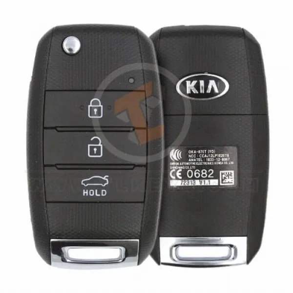 Genuine Kia Cerato Flip Key Remote 2014 2017 P/N: 95430 A7000 433MHz Battery Type CR2032