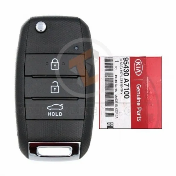 Genuine Kia Forte Cerato Flip Key Remote 2012 P/N: 95430 A7100 433MHz Battery Type CR2032