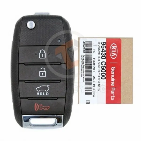 Genuine Kia Sorento Flip Key Remote P/N: 95430 C6000 433MHz Panic Button Yes