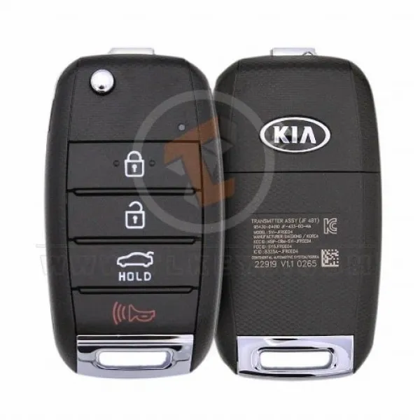 Mando a distancia original Kia Optima Flip Key 2016 2020 P/N: 95430 D4010 Botón de pánico de 433 MHz Sí