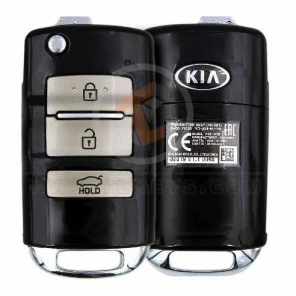 Genuine Kia Cadenza Flip Key Remote 2016 2020 P/N: 95430 F6100 433MHz Transponder Chip DST80