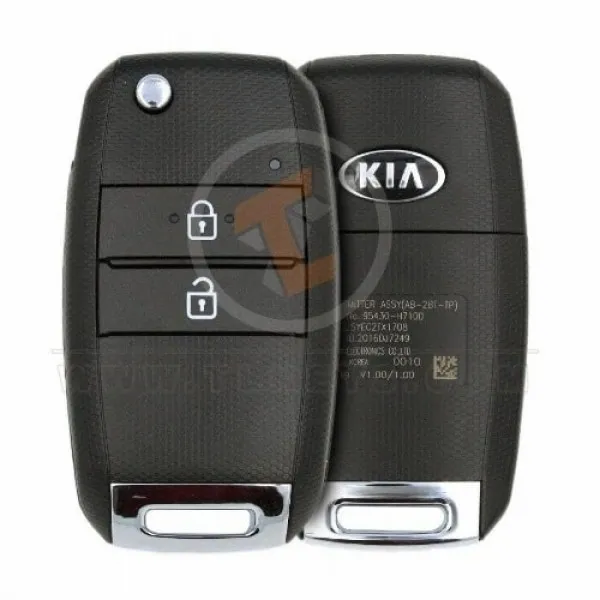 Genuine Kia Soluto Pegas Flip Key Remote 2019 2021 P/N: 95430 H7100 Transponder Chip Hitag 3