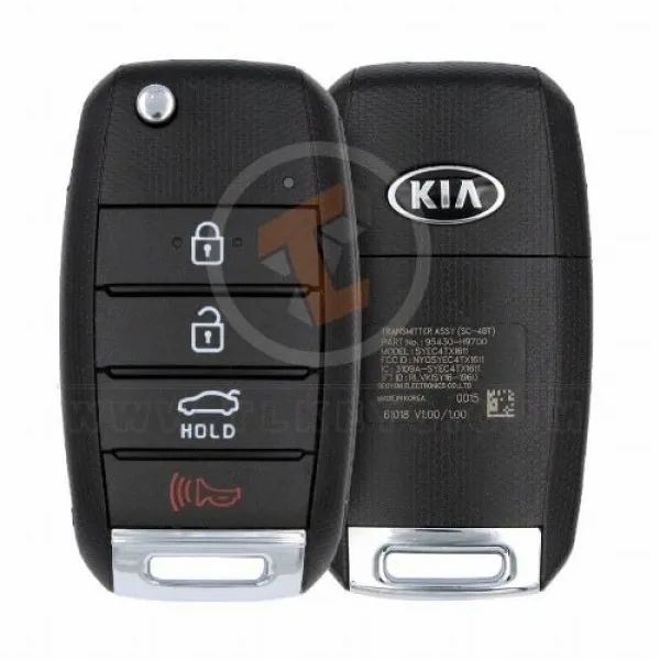 Genuine Kia Rio Flip Key Remote 2018 2021 P/N: 95430 H9700 433MHz Panic Button Yes