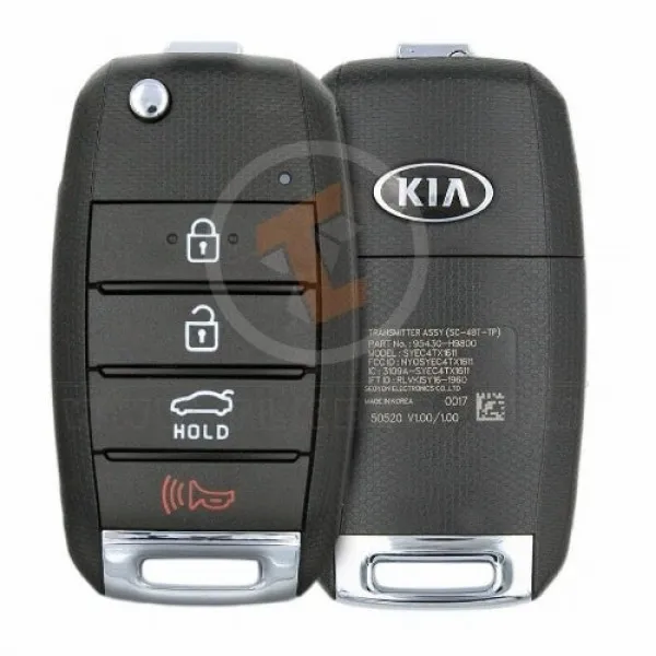 Original Kia Rio Klappschlüssel Fernbedienung 2018 2021 P/N: 95430 H9800 433 MHz Panikknopf Ja