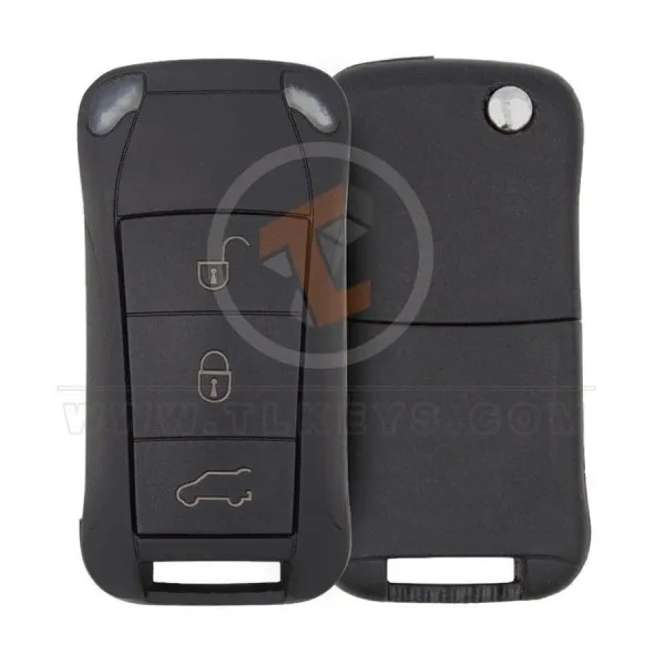 Porsche Cayenne Flip Key Remote 2006 2010 P/N: 7L5959753BJ 315MHz Botones 3