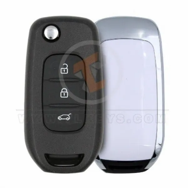 Renault MEGANE 3 Captur Flip Key Remote 2013 2017 433MHz 3 Boutons Bouton Panique Non