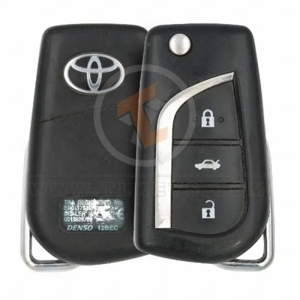 Refurbished Flip Key Remote Toyota Camry 2018 433MHz 3 Buttons Panic Button No