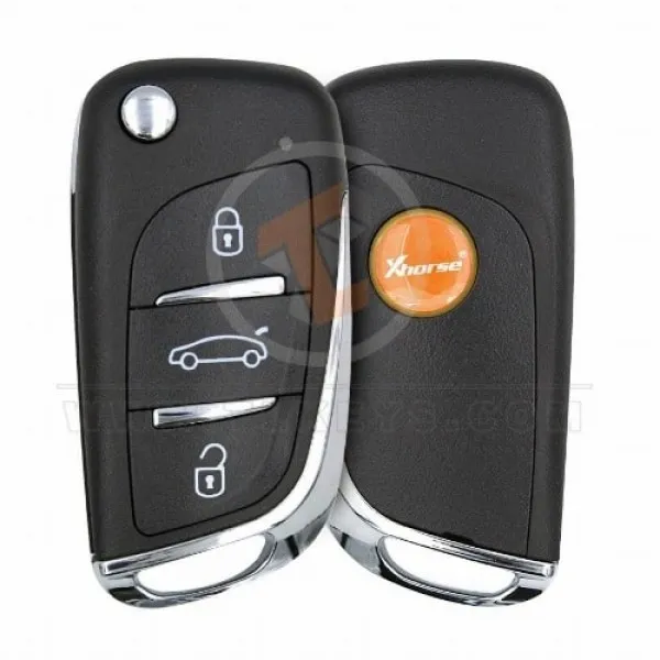 Mando a distancia Xhorse XEDS01EN con llave abatible, 3 botones con Super Chip, llave/hoja de emergencia no incluida