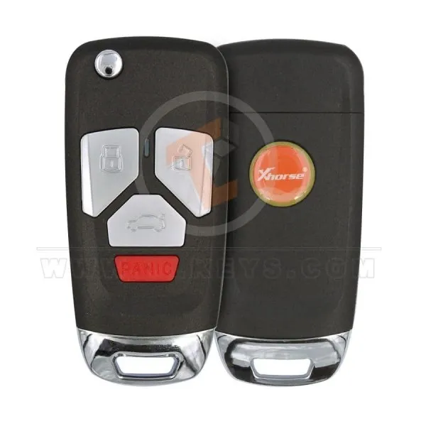 Xhorse XKAU02EN Wired Flip Key Remote 3+1 Buttons Without Chip Xhorse