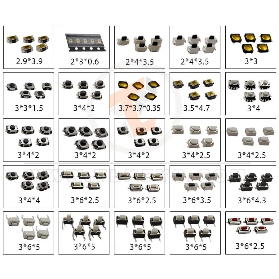 Original MicroSwitch Tactile Push Button With 25 Models (nos. 1 25) Status Genuine
