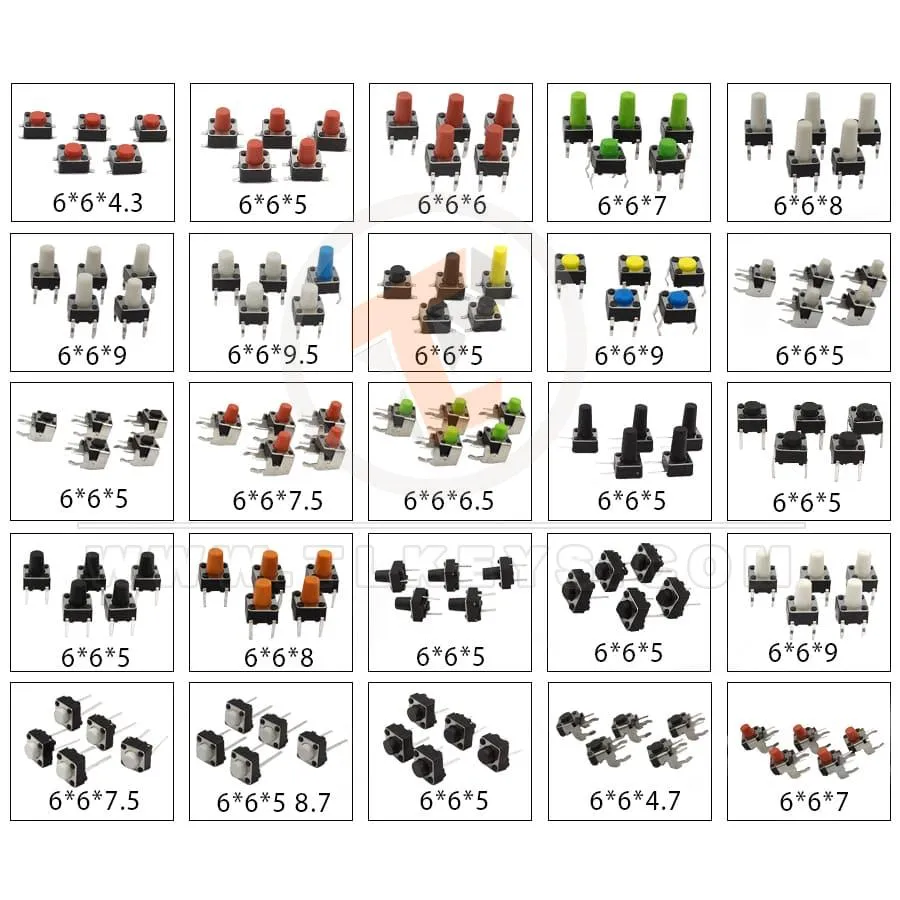 Original MicroSwitch Tactile Push Button With 25 Models (nos. 51 75) Status Genuine