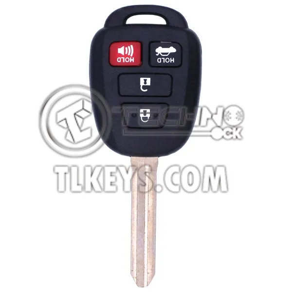 Toyota Highlander RAV4 Head Key Remote 2013 2017 314.4MHz 4 Buttons Remote Type Head Key Remote