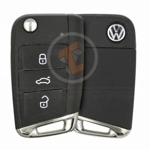 Genuine Volkswagen Flip Key Remote 2020 2021 P/N: 2015DJ1677 433MHz Remote Type Flip Key Remote Genuine Volkswagen Flip Key Remote 2020 2021 P/N: 2015DJ1677 433MHz Remote Type Flip Key Remote