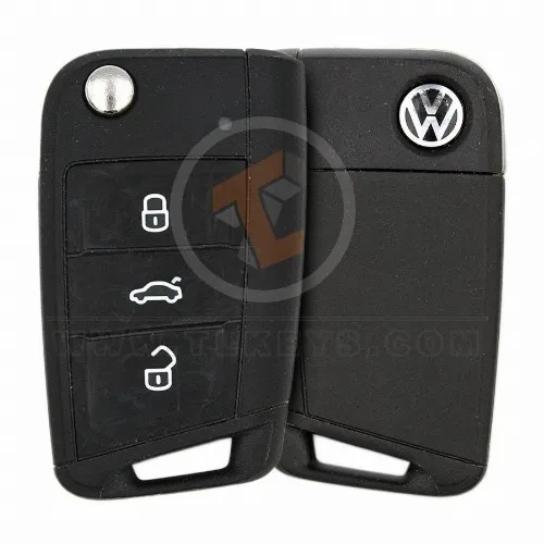Genuine Volkswagen Flip Key Remote 2020 2021 433MHz 3 Buttons Remote Type Flip Key Remote Genuine Volkswagen Flip Key Remote 2020 2021 433MHz 3 Buttons Remote Type Flip Key Remote