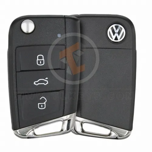 Control remoto con llave abatible original de Volkswagen P/N: 5G0 959 752 BC Control remoto con llave abatible de 434 MHz Control remoto con llave abatible original de Volkswagen P/N: 5G0 959 752 BC Control remoto con llave abatible de 434 MHz