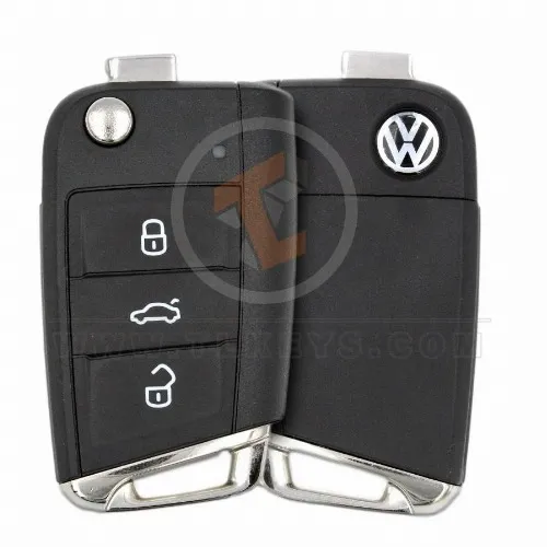 Genuine Volkswagen Flip Key Remote 2015 2020 P/N: 5G0959752 DE 434MHz Remote Type Flip Key Remote Genuine Volkswagen Flip Key Remote 2015 2020 P/N: 5G0959752 DE 434MHz Remote Type Flip Key Remote