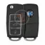 Keydiy Flip Remote Key 3 Buttons Volkswagen Type B01-3 Luxury Black