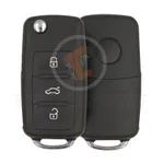 volkswagen all models 2015 2019 3 buttons 433 mhz proximity flip key remote main
