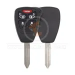 chrysler dodge jeep head key remote shell 4+1 buttons aftermarket 35111 main